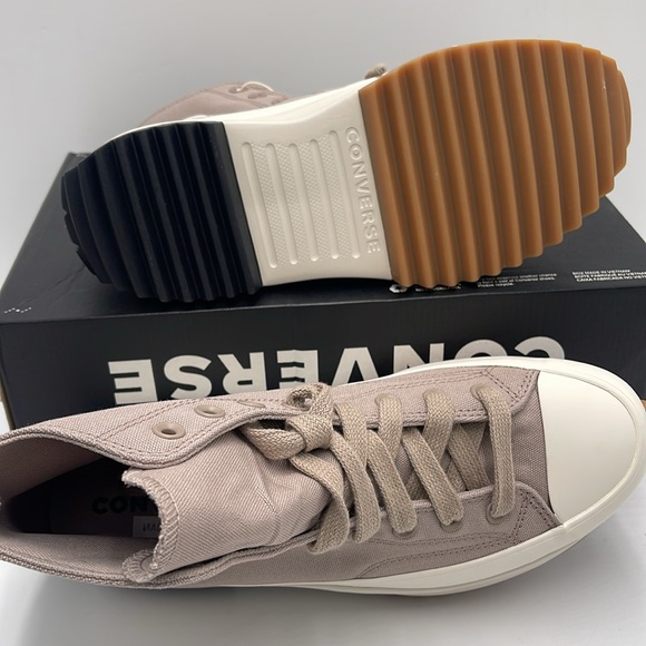 Converse WMNS RUN STAR HIKE HI WONDER STONE/EGRET/BLACK A08706C Platforms Snkrs - Picture 3 of 16